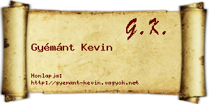 Gyémánt Kevin névjegykártya